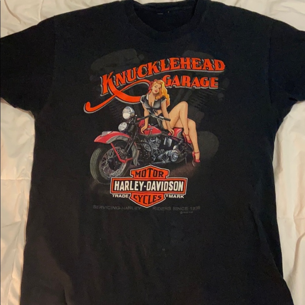 Harley Davidson Knucklehead garage t-shirt